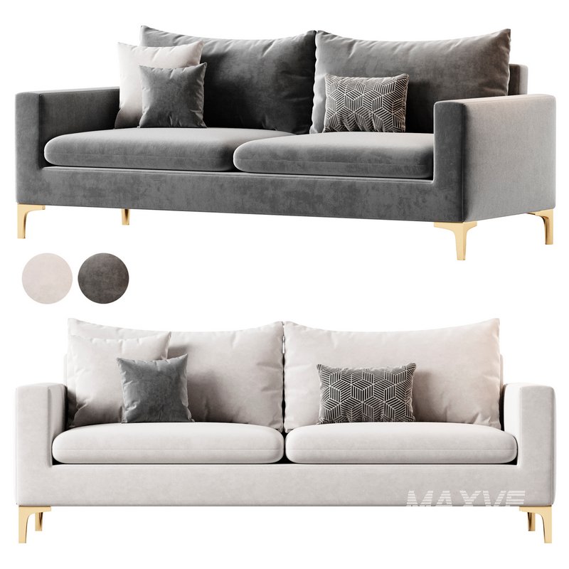 Naomi Velvet Sofa - Image 3