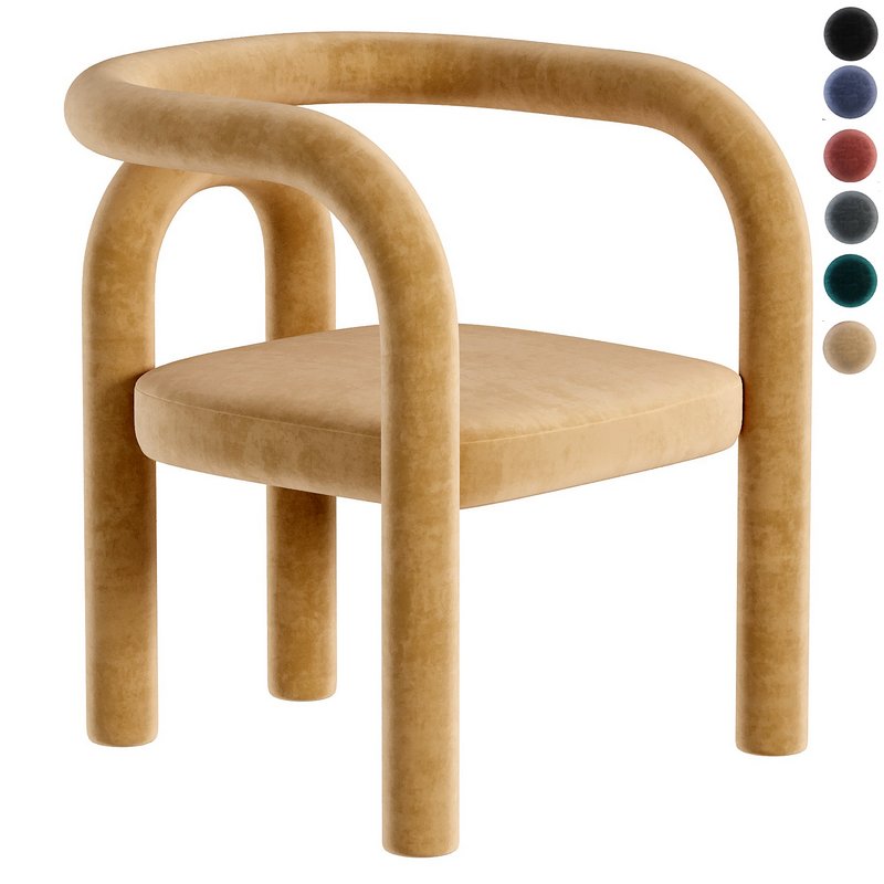 Modern Design Armless Open Back Chairs Fabric Dining Chairs for Home - Image 3