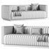 Conjure Channel Tufted Velvet Sofa - Thumbnail 3