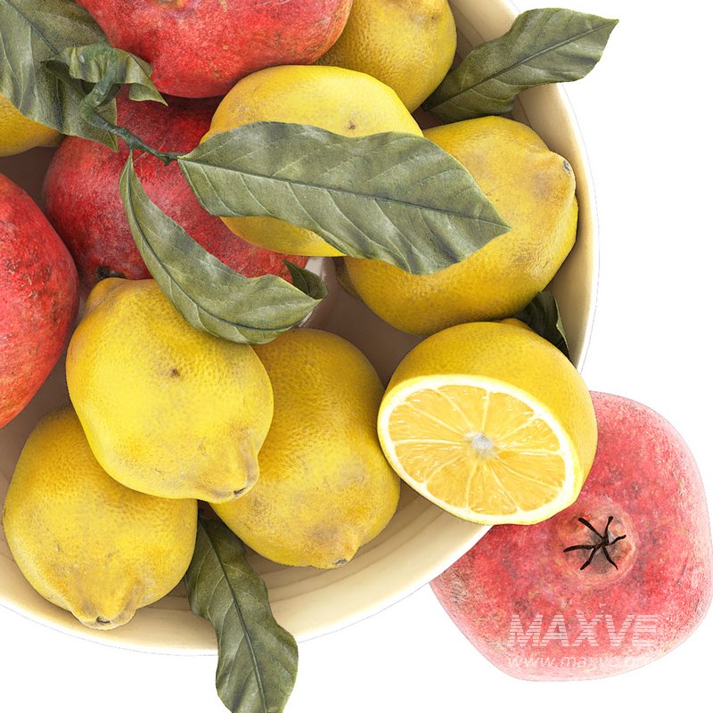 bowl of limes and pomegranates - Image 3