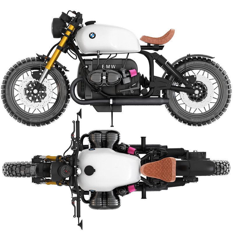 white bmw motorcycle r80 - Image 4