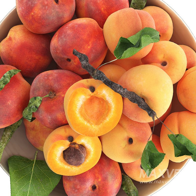 bowl of apricots and peaches - Image 2