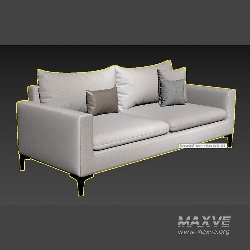 Naomi Velvet Sofa - Image 4