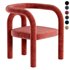 Modern Design Armless Open Back Chairs Fabric Dining Chairs for Home - Thumbnail 4