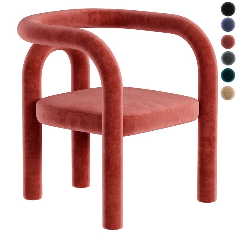 Modern Design Armless Open Back Chairs Fabric Dining Chairs for Home - Image 4