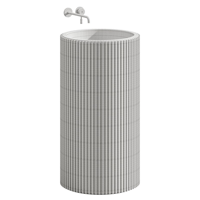 SALVATORI ADDA FREESTANDING SINK RIBBED WOOD - Image 4