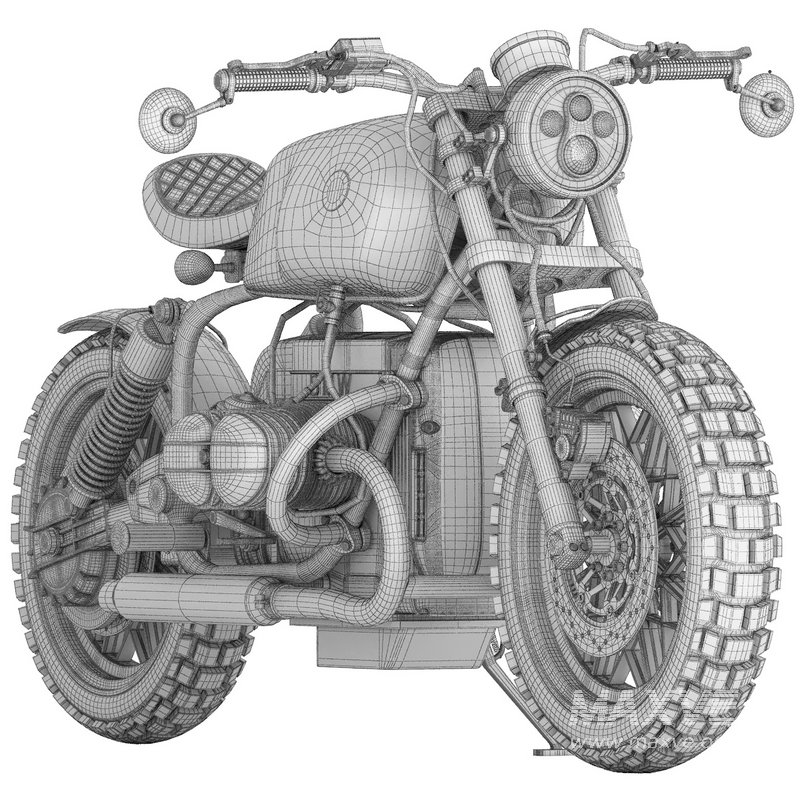 white bmw motorcycle r80 - Image 6