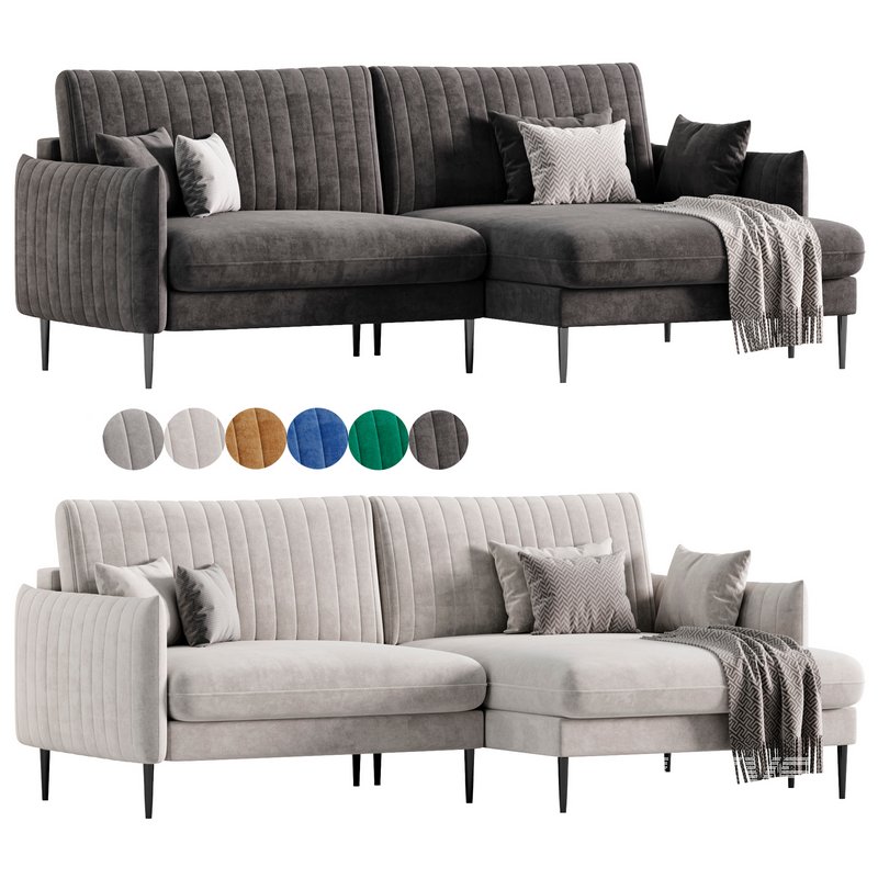 Svaut velvet Sofa - Image 10