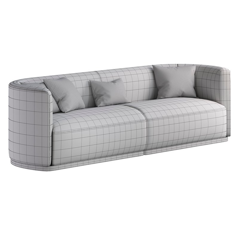Contemporary Hand Tailored Sofa with Round Edges 2 - Image 6