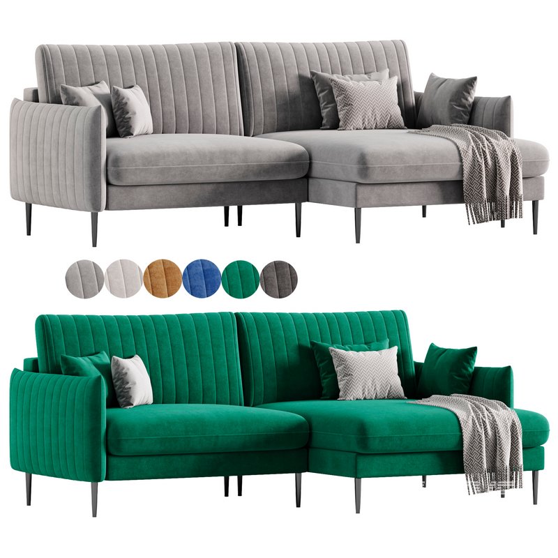 Svaut velvet Sofa - Image 11