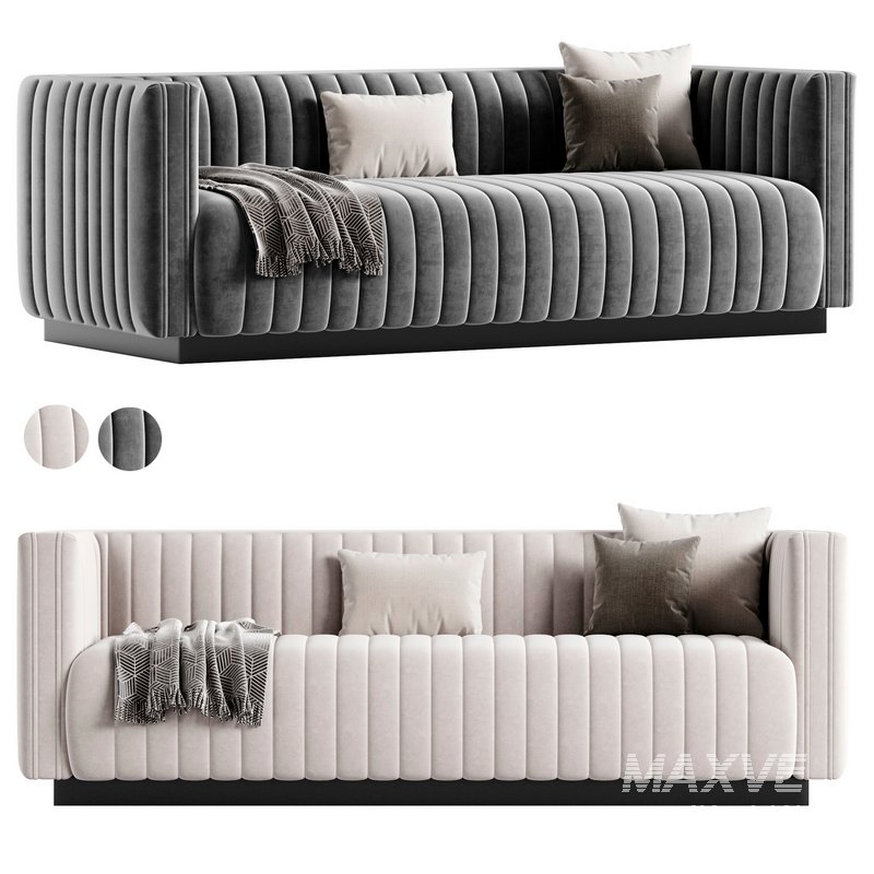 Conjure Channel Tufted Velvet Sofa - Image 6