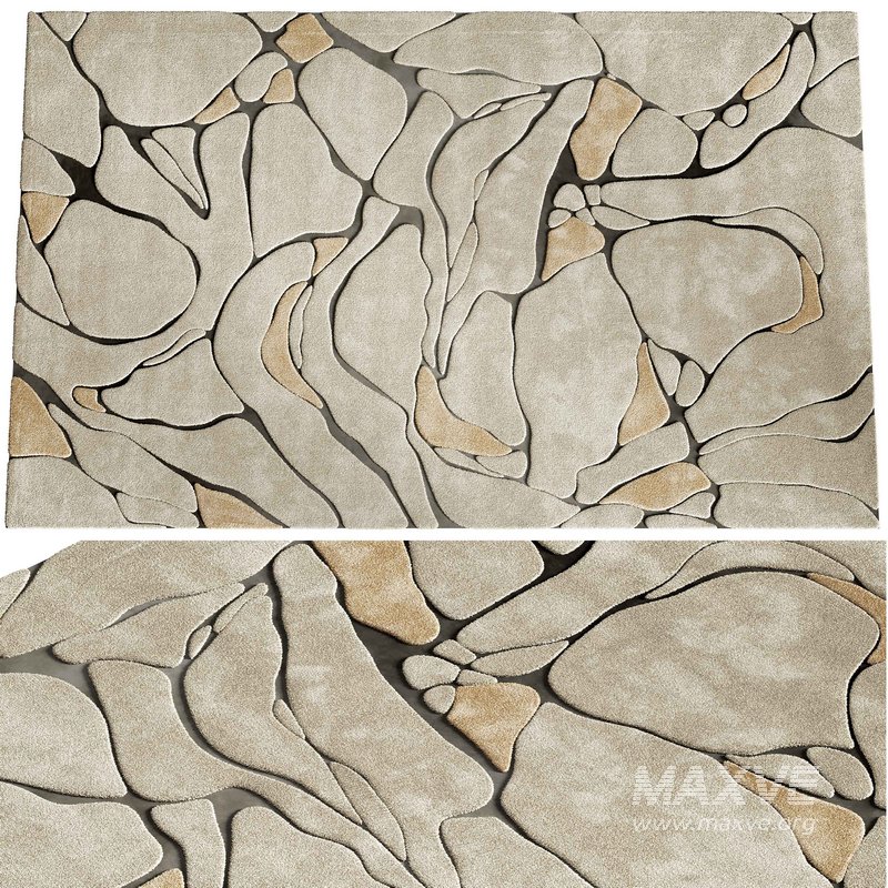 Nina Takesh Aude Teal & Ivory Rug - Image 4