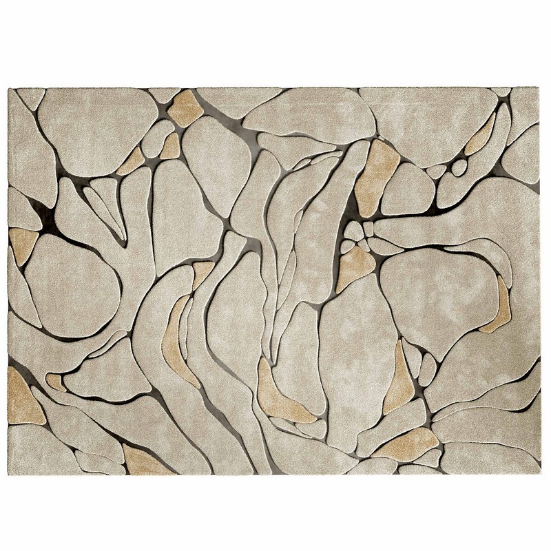 Nina Takesh Aude Teal & Ivory Rug - Image 1
