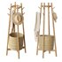 Abellina Coat Rack With Storage Basket - Thumbnail 1