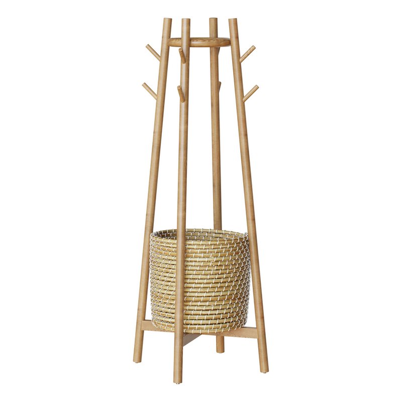 Abellina Coat Rack With Storage Basket - Image 2