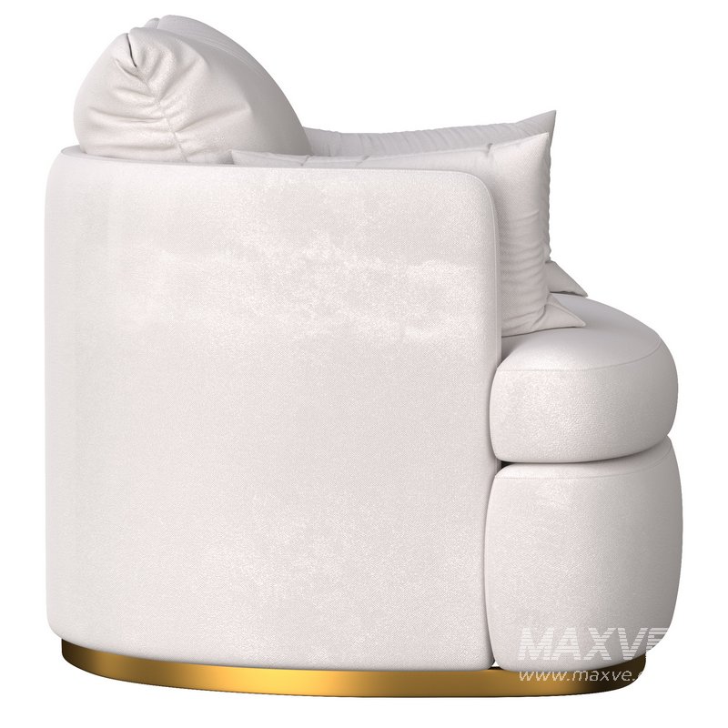 Wide_Linen_Swivel_Barrel_Chair - Image 2