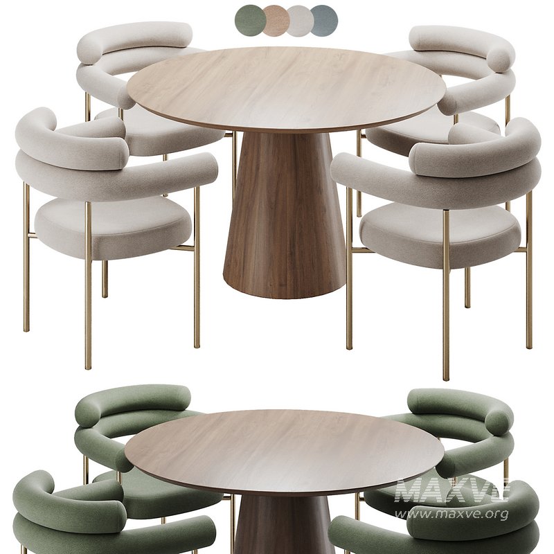 Dinning chair and table160 - Image 1