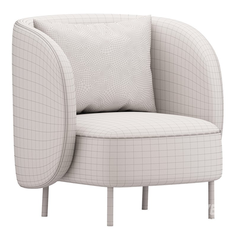 Modern Boucle Accent Chair 27.9 - Image 4