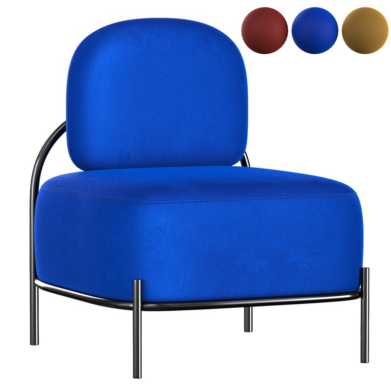 Pink Linen Upholstered Armless Accent Chair Black Leg - Image 1