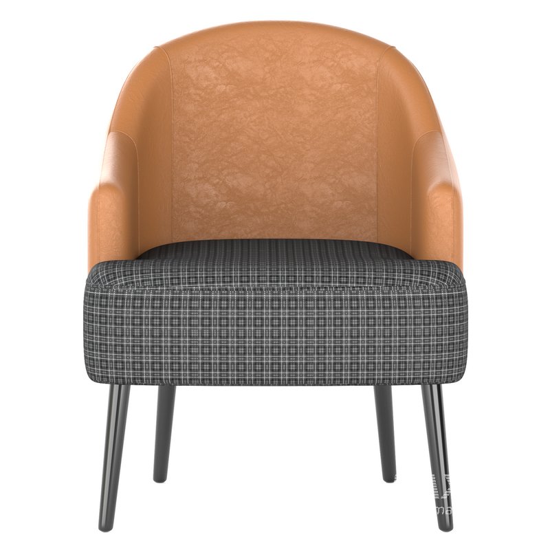 Mid century Houndstooth Accent Chair - Image 4