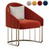 Modern_Accent_Chair_Velvet_Upholstered_Chair_Gold_Base - Thumbnail 3