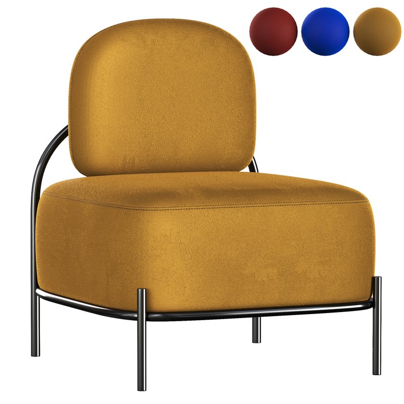 Pink Linen Upholstered Armless Accent Chair Black Leg - Image 2