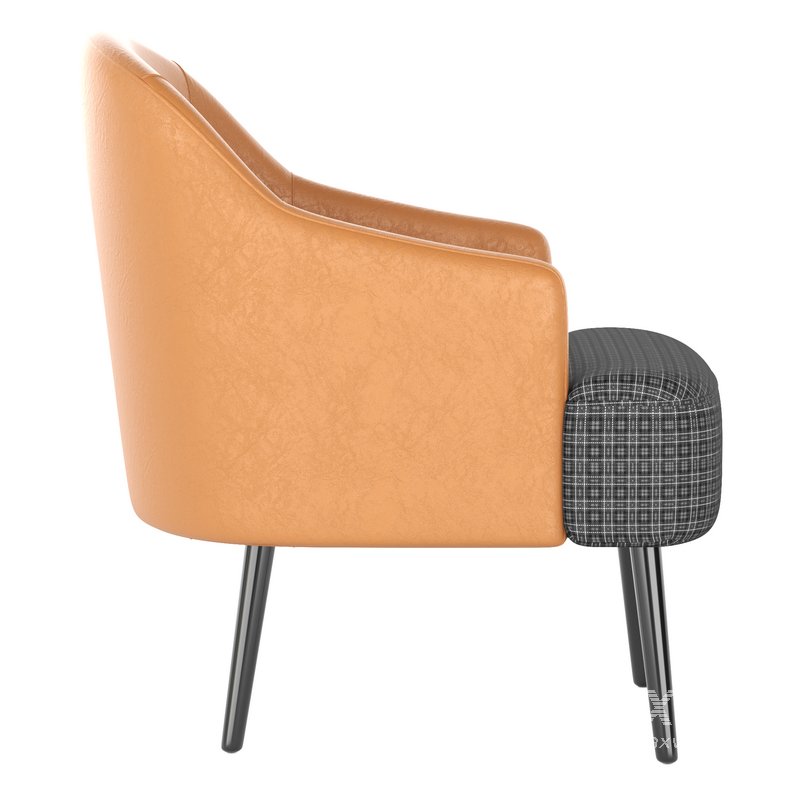 Mid century Houndstooth Accent Chair - Image 1