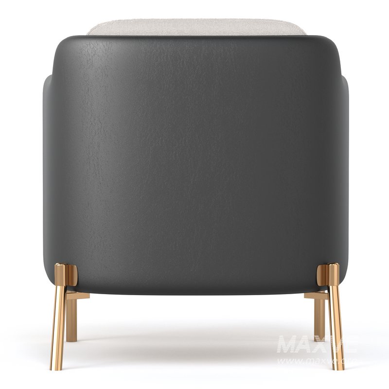 Mid_Century_Faux_Leather_Armchair - Image 3