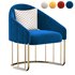 Modern_Accent_Chair_Velvet_Upholstered_Chair_Gold_Base - Thumbnail 2