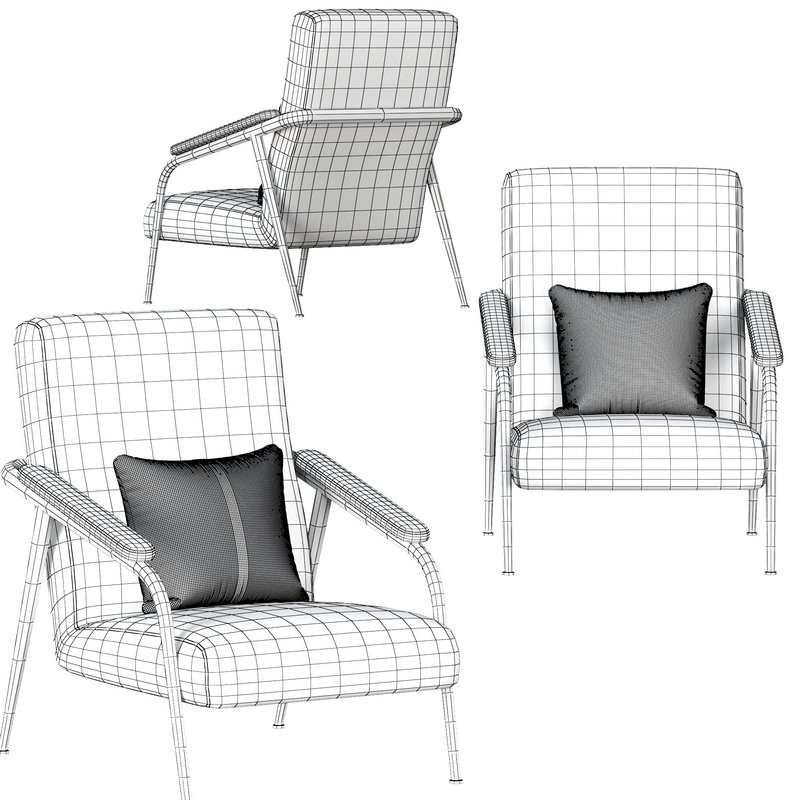 Mid century Accent Chair Velvet - Image 4