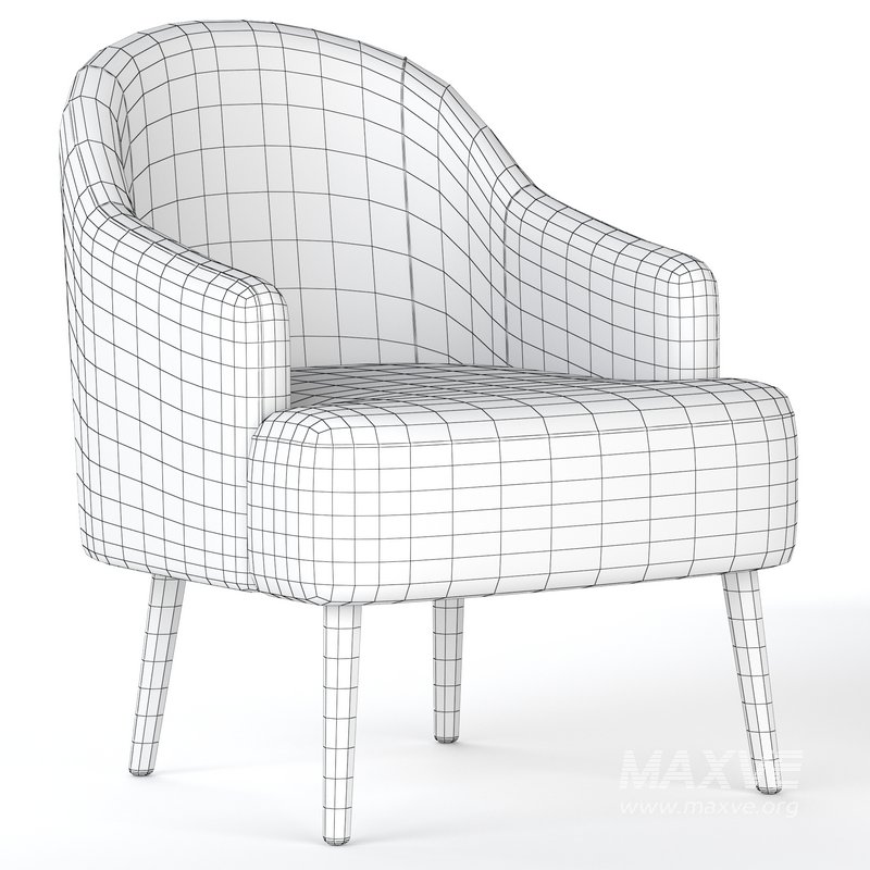 Mid century Houndstooth Accent Chair - Image 3