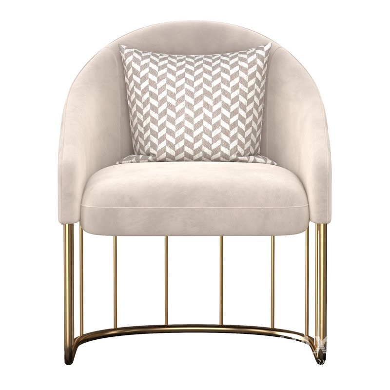 Modern_Accent_Chair_Velvet_Upholstered_Chair_Gold_Base - Image 4