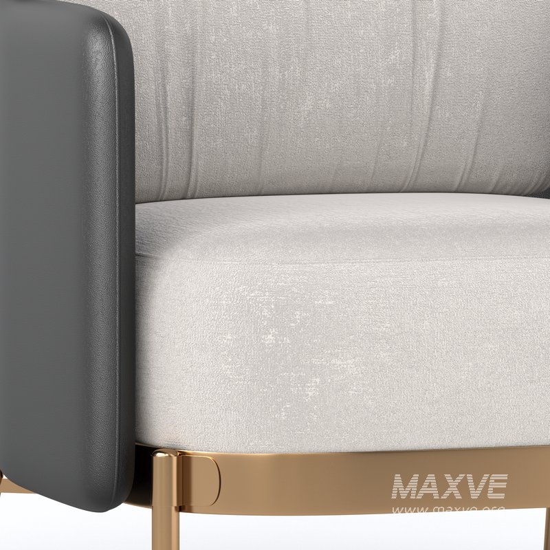 Mid_Century_Faux_Leather_Armchair - Image 5