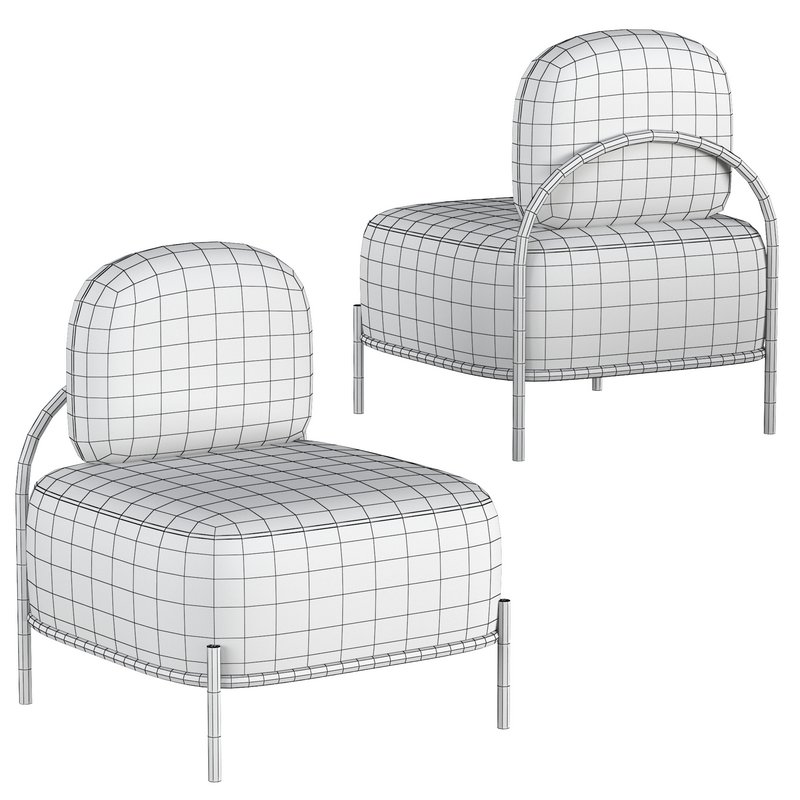 Pink Linen Upholstered Armless Accent Chair Black Leg - Image 5