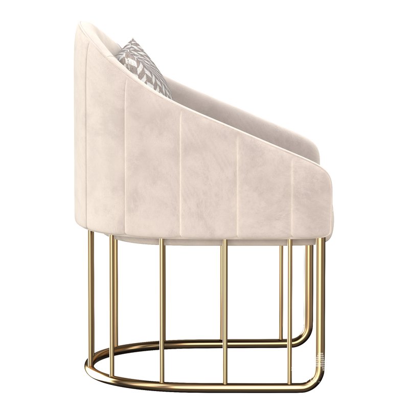 Modern_Accent_Chair_Velvet_Upholstered_Chair_Gold_Base - Image 5