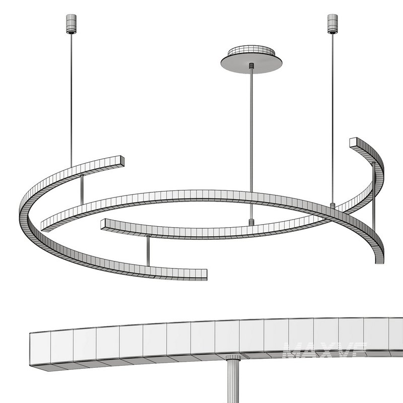 Ring Line Modern Chandelier - Image 2