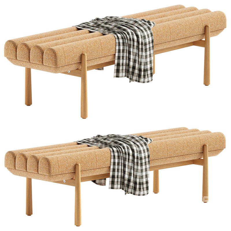 Julianna Sunflower Heavy Linen Bench - Image 1