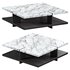 Natural Marble & Wood Coffee Table - Thumbnail 1