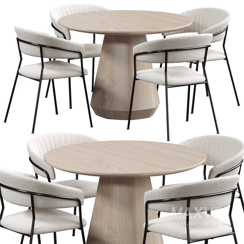 Josephine Chair & Courtney Rustic Table - Image 2