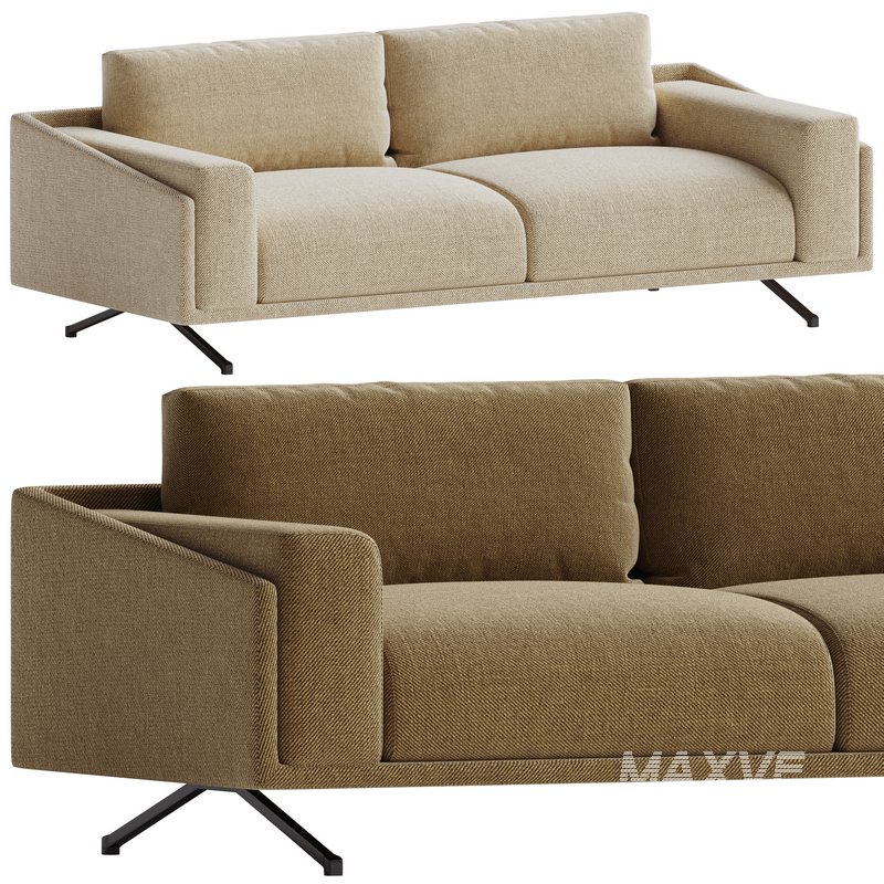 Marat 3 Seater Fabric Sofa - Image 1