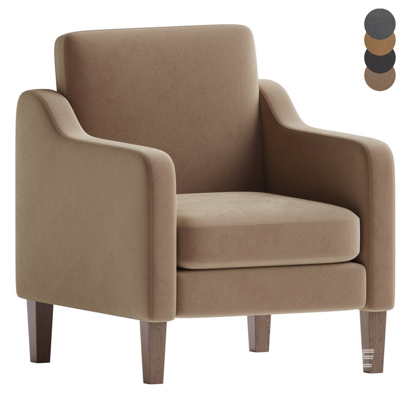 WINGLI Mid Century Modern Accent Chair - Image 1