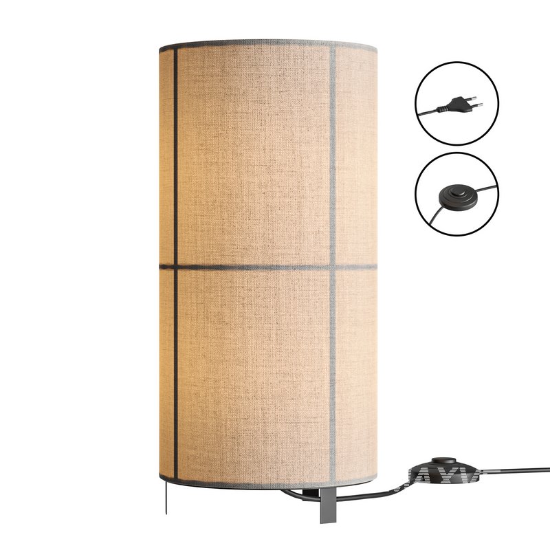EXCLUSIVE FABRIC STRIP LAMPSHADE DESIGN TABLE LAMP - Image 1