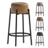 Colombe Upholstered Counter Stool with Metal Frame - Thumbnail 1