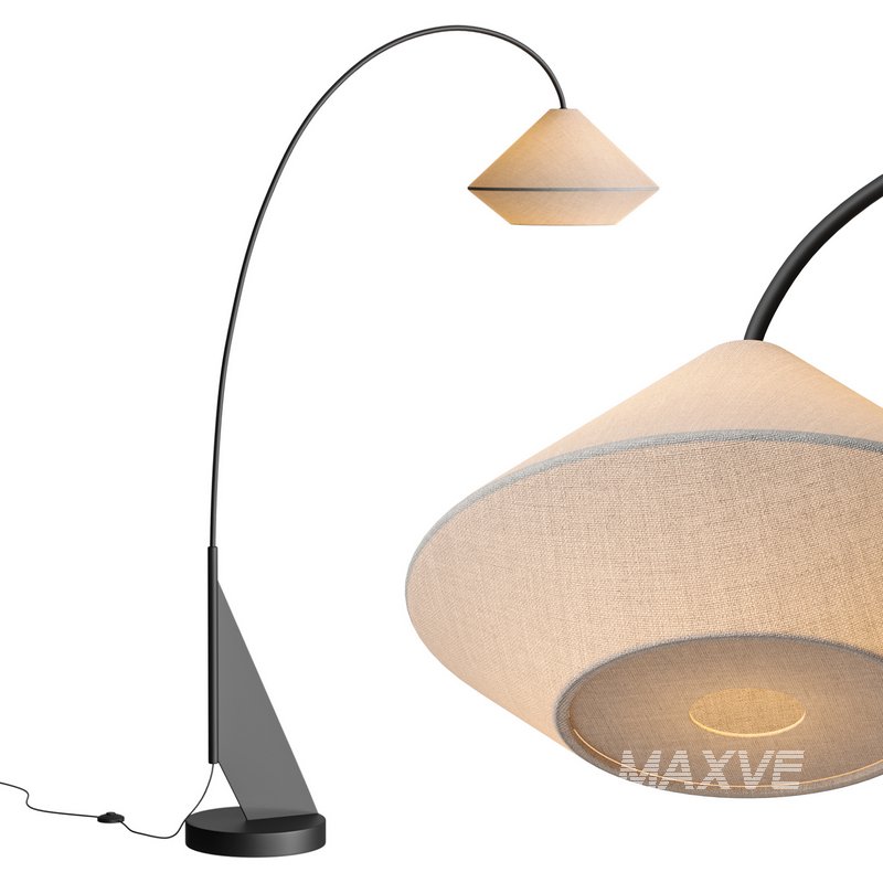 Avenir Dark Bronze Metal Arc Floor Lamp - Image 1