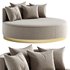 Upholstered round chaise - Thumbnail 5