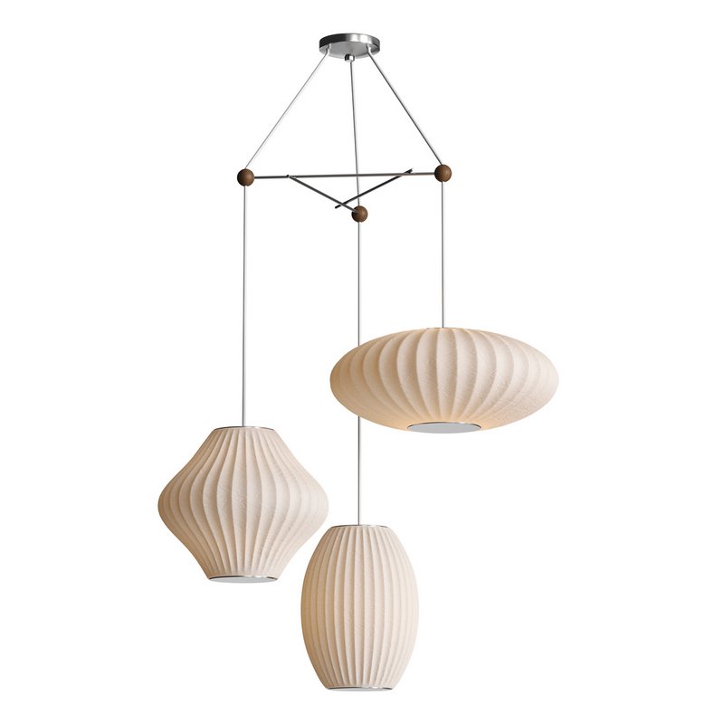 Triple Bubble Lamp Fixture. Herman Miller. Nelson - Image 1