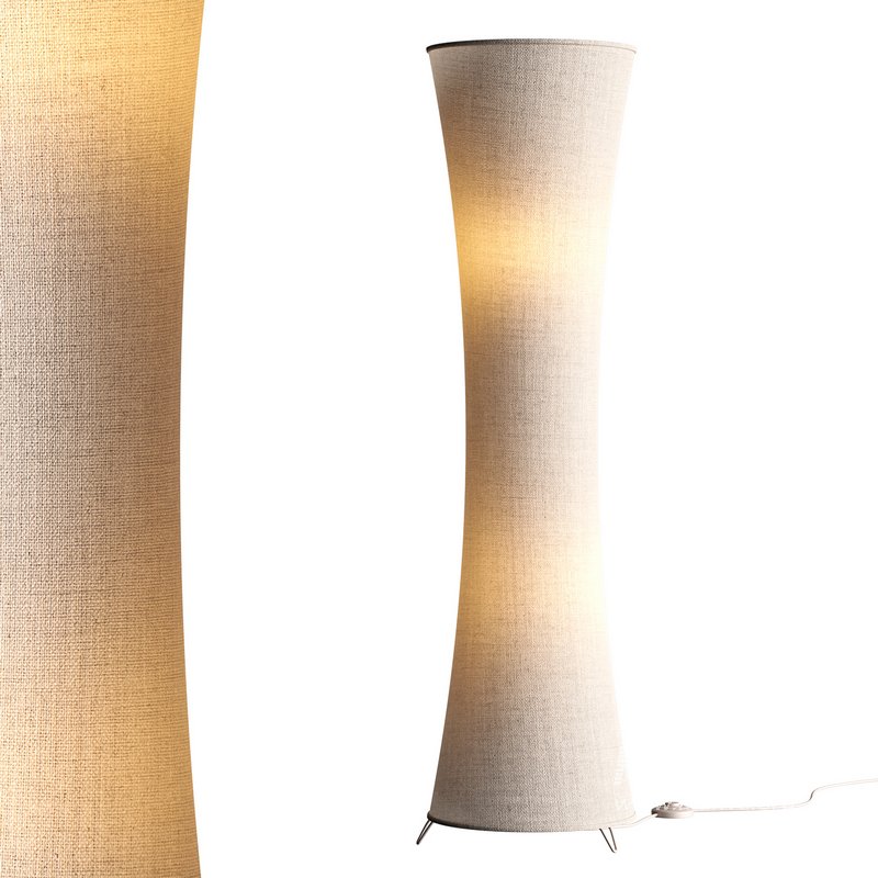 Fabric floor lamp Liana with a concave shape - Image 1