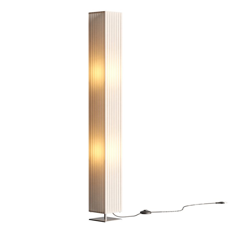White fabric floor lamp Janno - Image 2
