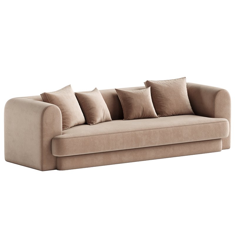 Form Camel Performance Velvet Sofa - Image 3
