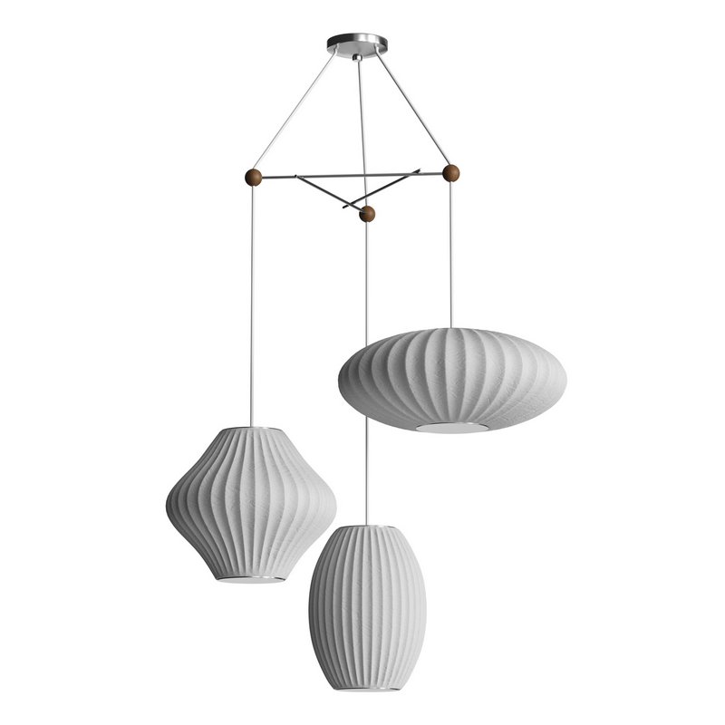 Triple Bubble Lamp Fixture. Herman Miller. Nelson - Image 2
